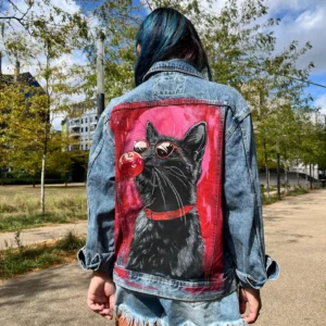 Men’s Artistic Headphone Drip Graphic T-Shirt – Trendy Unisex Soft Cotton Tee for Creative Expression