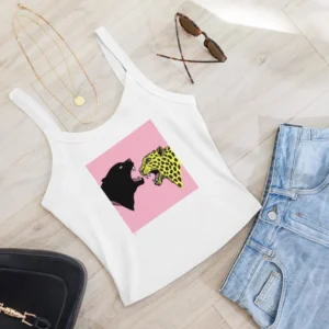 Handmade Leopard Print Tank Top – Cute & Stylish Animal Pattern Summer Wear for Women