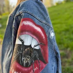 Hand-Painted Custom Denim Jacket – Original Wearable Art Designed by Our Studio