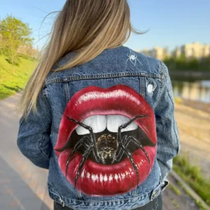 Hand-Painted Custom Denim Jacket – Original Wearable Art Designed by Our Studio
